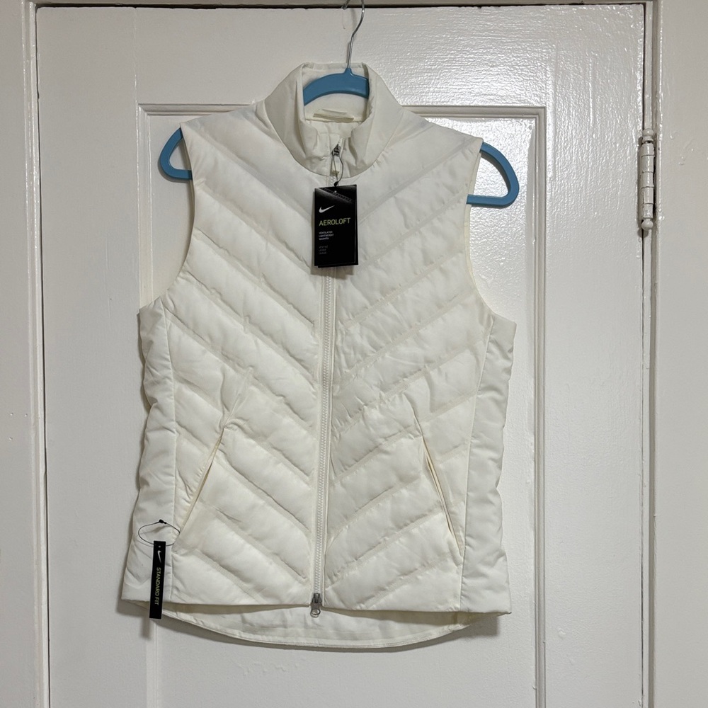 Nike Women's Cream Quilted Vest